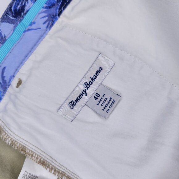 KHAKI / BEIGE FLAT FRONT TOMMY BAHAMA SHORT FOR MEN SIZE 40 - Picture 8 of 9